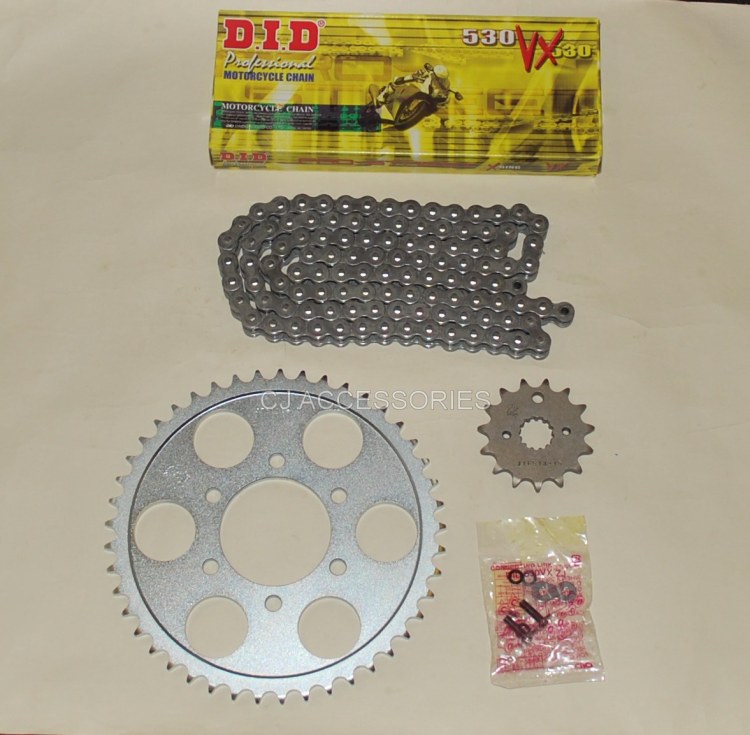 DID Grey X-Ring Chain And JT Sprockets For Suzuki GSF1250 Bandit 07-09