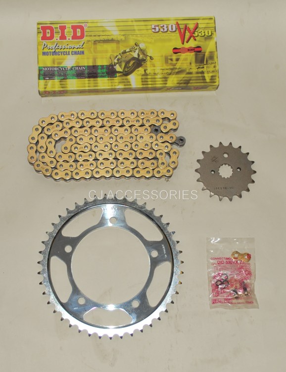 DID Gold X-Ring Chain And JT Sprockets For Suzuki GSF1250 Bandit 07-09