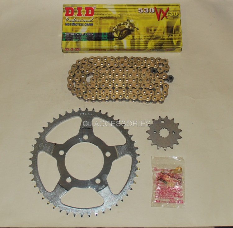 DID Gold X-Ring Chain And JT Sprockets For Suzuki GSF650 Bandit 07-11 & GSX650 F 08-14