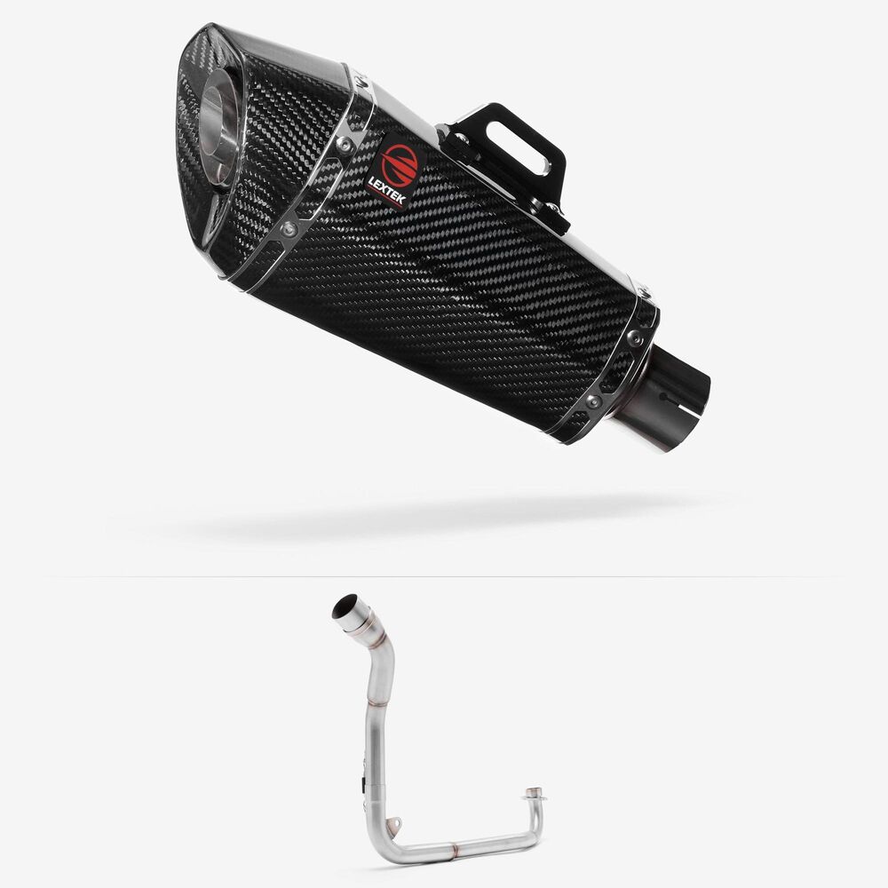 Honda MSX125 Grom 13-15 High Exhaust System Stainless & Full Carbon End Can 