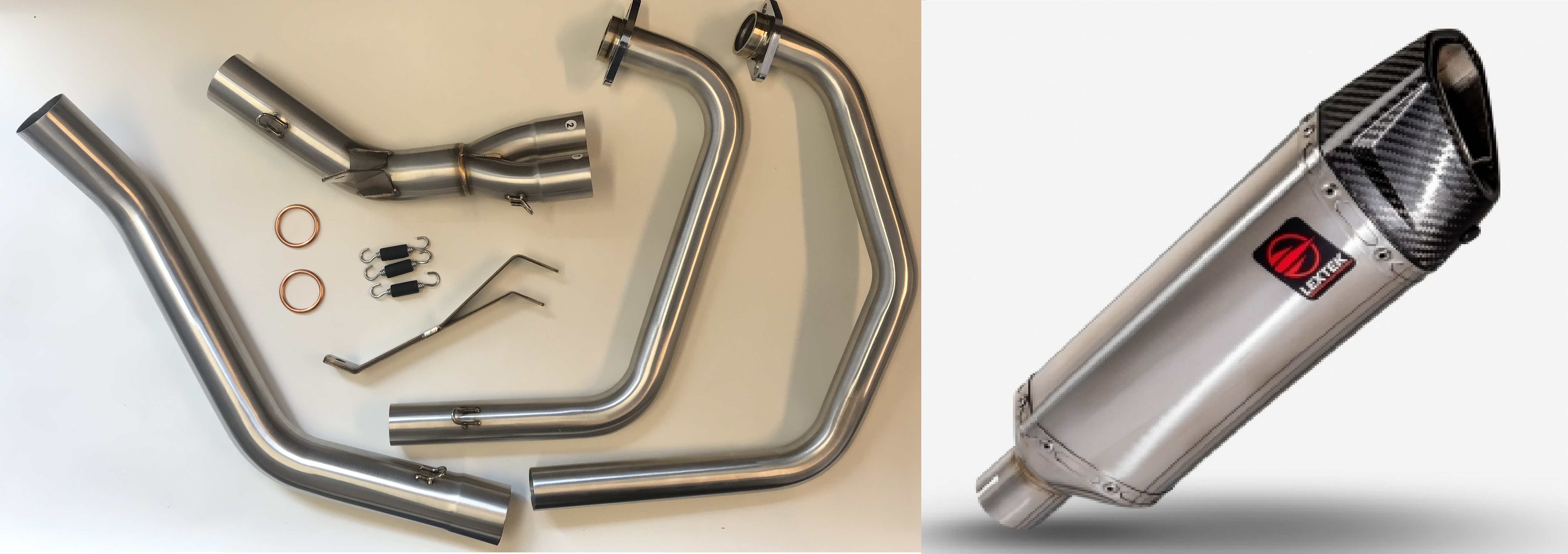  Honda CB500 Left Hand Exit Race Stainless Steel Exhaust Full System - Headers & SP4L Can