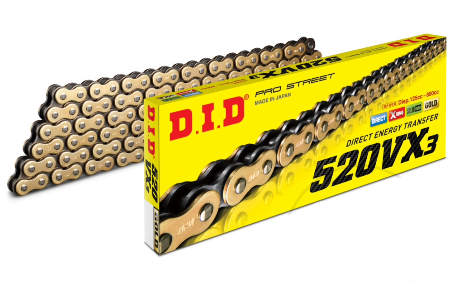 DID 520 Gold VX3 X-Ring Race Track Bike Off Road Drive Chain Various Lengths  