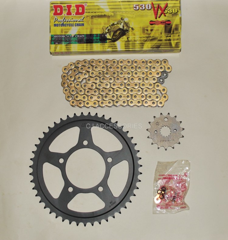 DID Gold X-Ring Chain & JT Black Sprocket Kit For Suzuki GSF600 00-04 MK2 GSF650 05-06 Bandit 