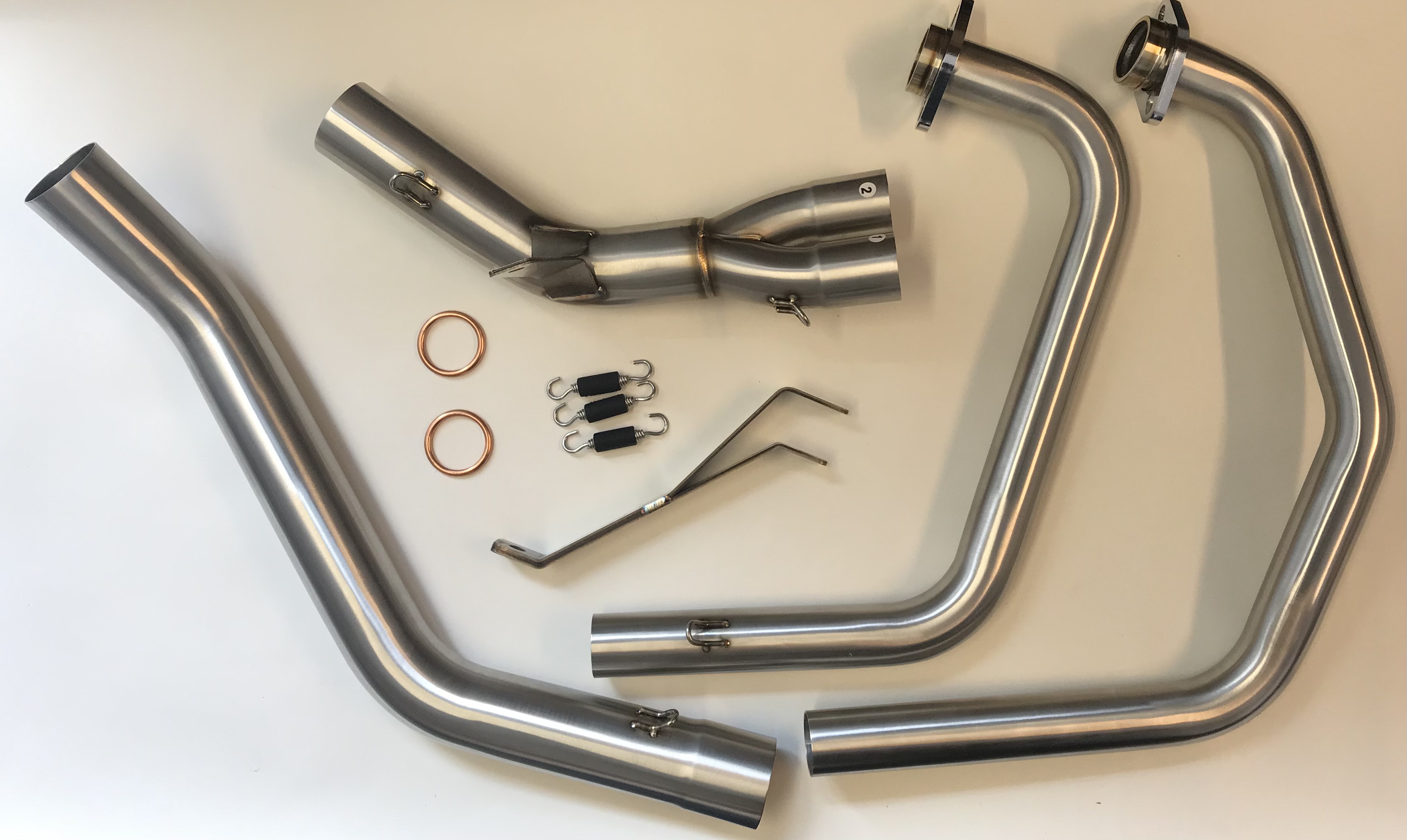  Honda CB500 Left Hand Exit Race Stainless Steel Exhaust Headers Manifold Downpipes 