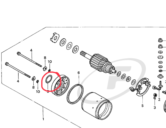 Genuine Honda O-Ring For Starter Motor For CB500 1994-2003 