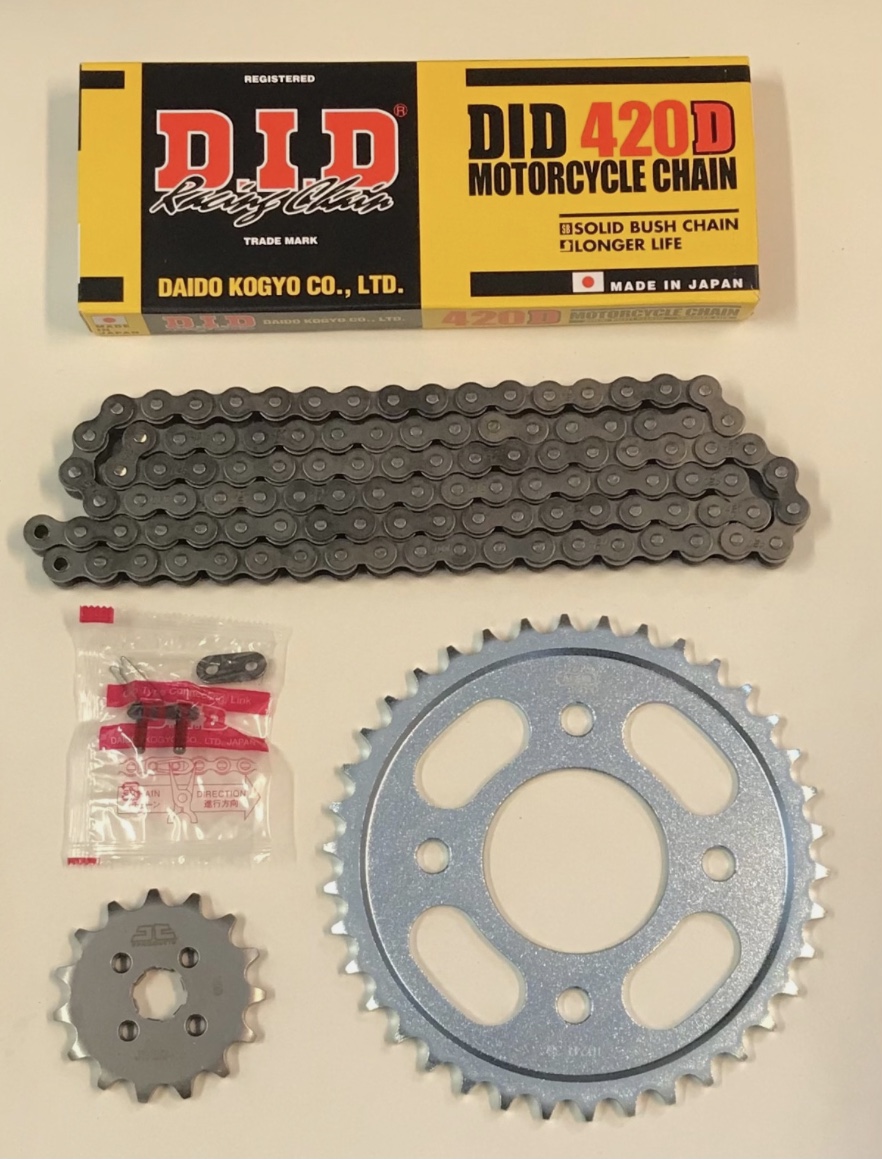 DID GREY Chain And Sprocket Kit For Honda MSX125 Grom 2021-2026 5 Speed Models (CLONE)