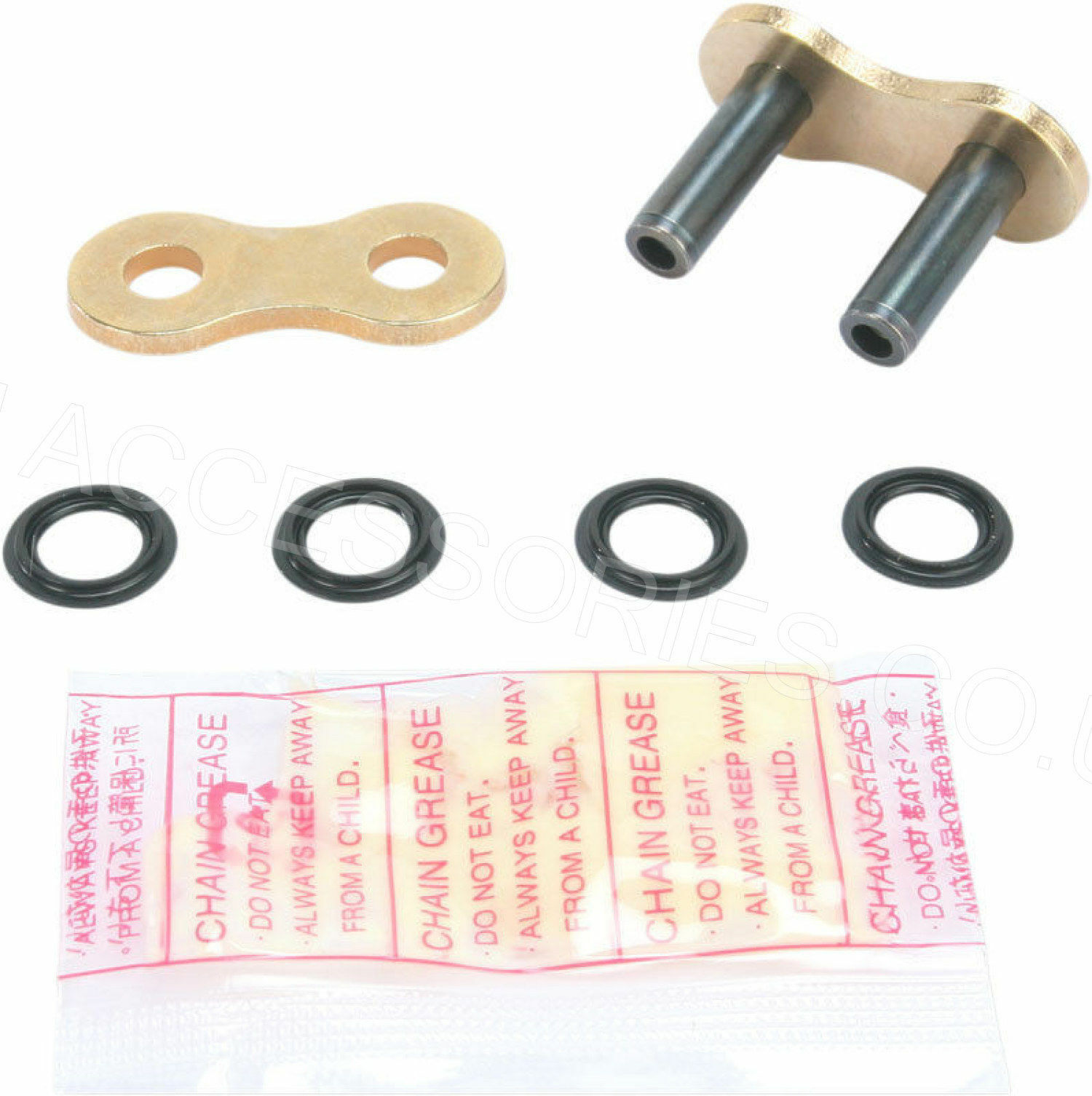 Soft Hollow Rivet Links for DID ZVMX Chain - Gold 