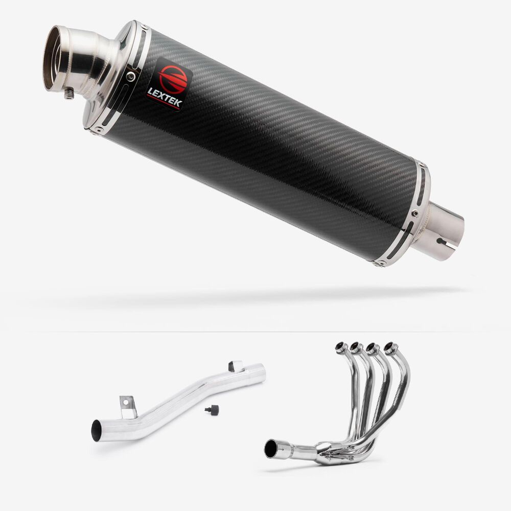 Stainless Steel Full Exhaust System With Carbon Road Legal Can for GSF600 Bandit 95-04 GSF650 05-06 and GSF1200 96-05 