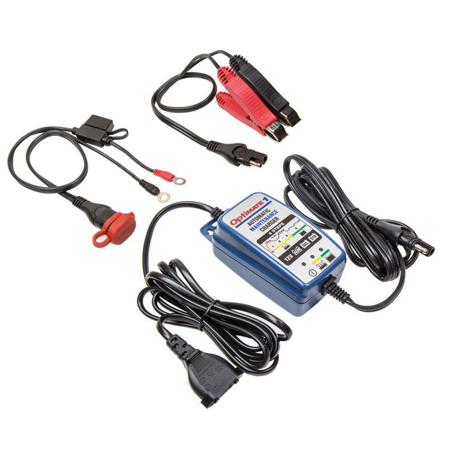 Optimate 1 Duo Motorcycle 12V Battery Charger Optimiser for Acid, Lithium or Gel Battery