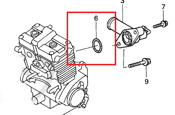 Honda CB500 1994-2003 Genuine Honda Replacement Rear water Joint O-Ring 91351-MG7-003