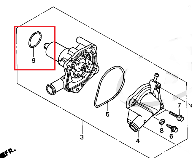 Honda CB500 1994-2003 Genuine Replacement Water Pump O-Ring 91302-MB0-013