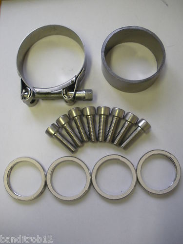 Suzuki Bandit Exhaust Repair Kit Header Bolts Gaskets Collector Box Seal Clamp