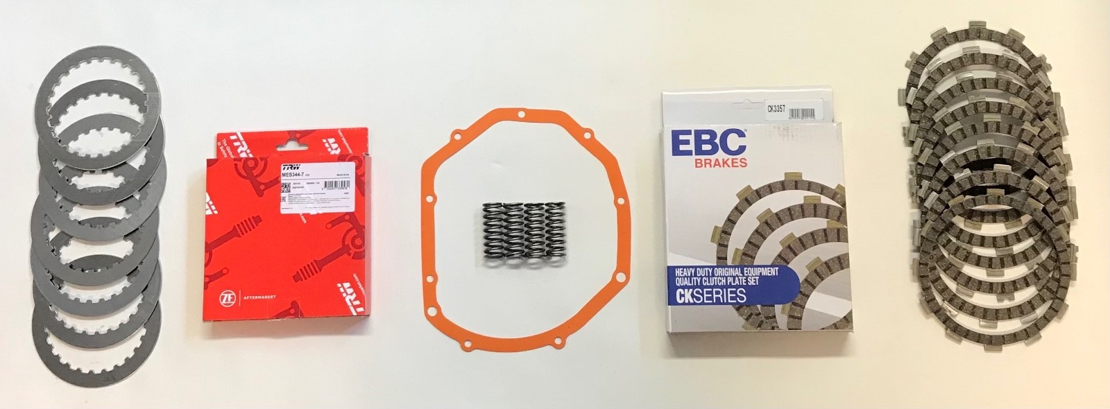 Suzuki GSF650 Bandit 2005-2006 FULL EBC Clutch Kit Steel Plates, Fibres, Springs & Gasket   