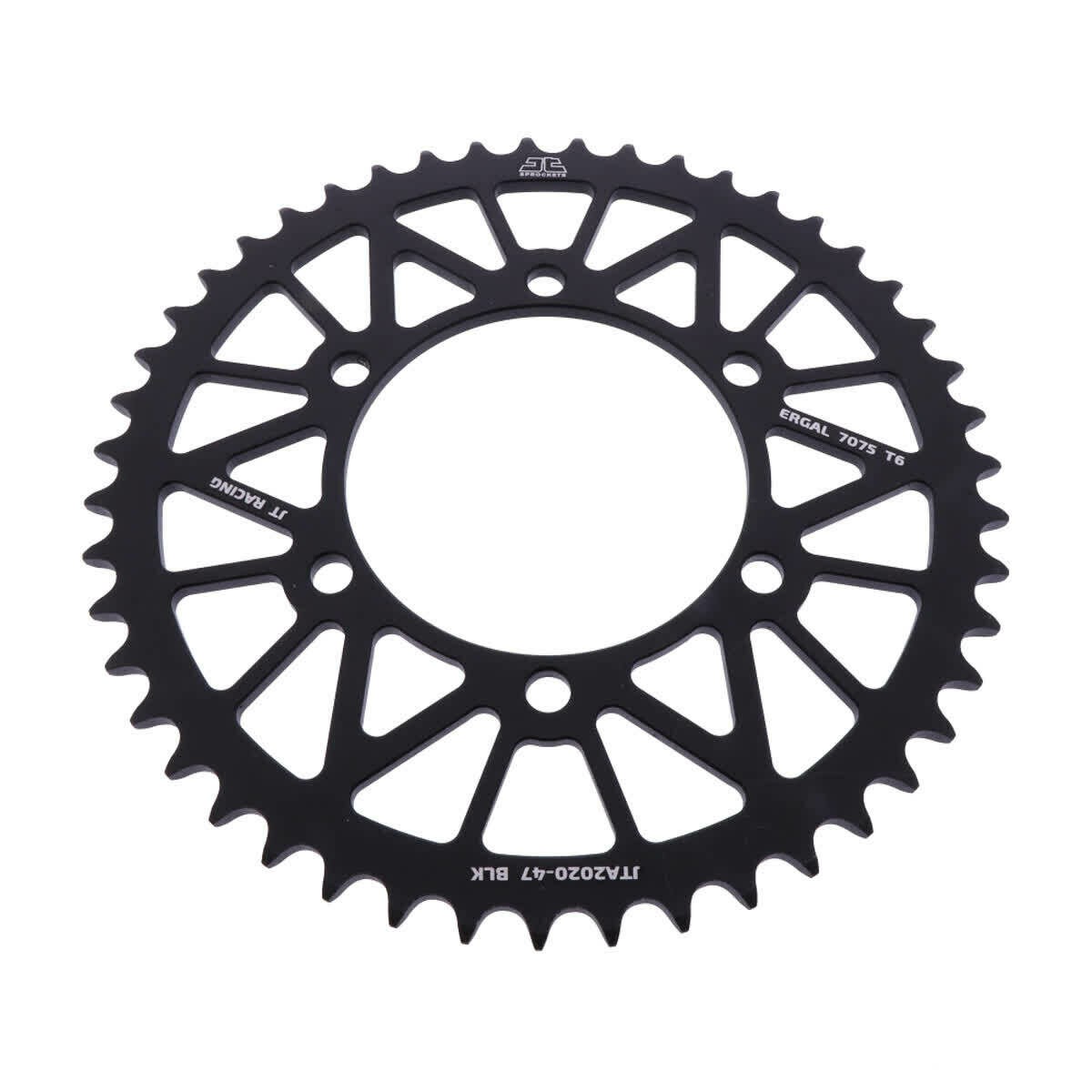 JTA2020 Black Rear JT Lightweight Aluminium Sprocket for Triumph Street Triple 675 08-17 765 17-21 Daytona 675 06-17 Race Track Bike 46 47 48 Tooth    