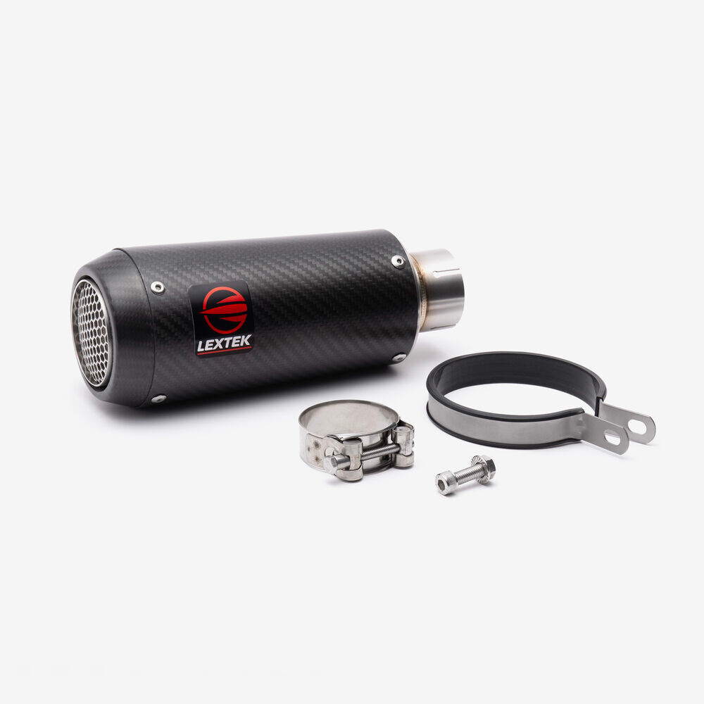 LEXTEK CP9C Full Carbon Fibre 51mm Short Slip On End Can Exhaust Silencer