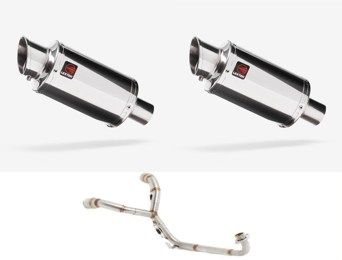 Honda MSX125 Grom 13-15 Stainless Steel Twin Exhaust System YP4 Stubby End Cans
