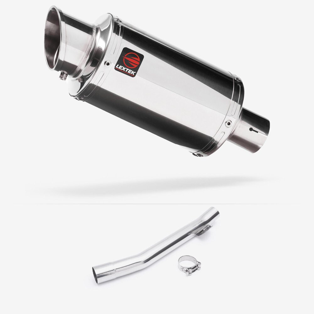 Lextek YP4 Stainless Steel Exhaust Can 51mm (2") Slip On Can & Link Pipe To Fit GSF1200 Bandit