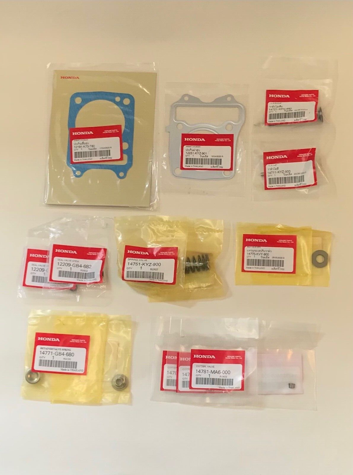 MSX125 Grom 13-20 In Ex Valve Springs Stem Seal Repair Rebuild Kit GENUINE HONDA