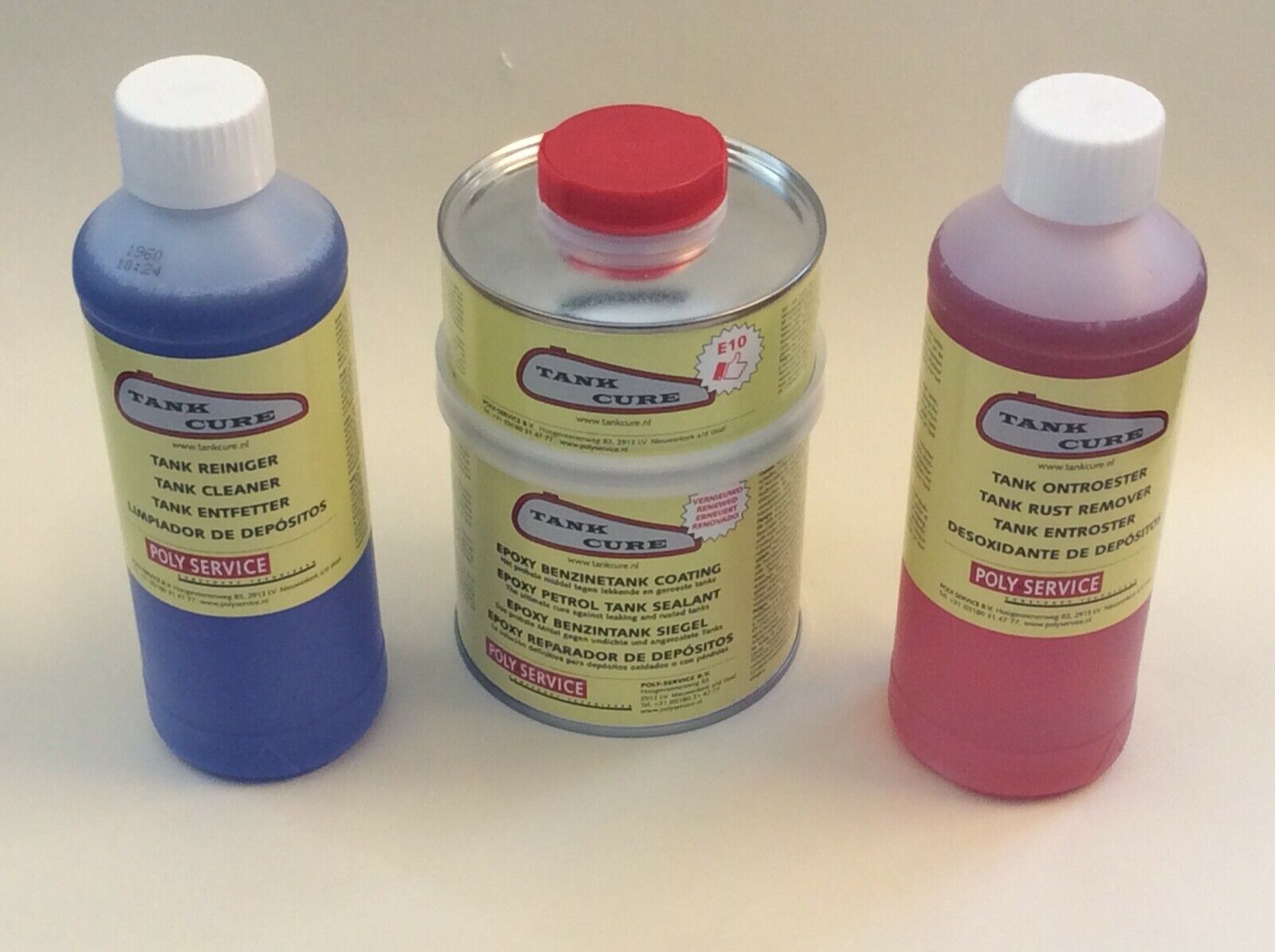 Tankcure Kit Motorcycle Fuel Petrol Tank Repair Sealer With Rust Remover & Cleaner