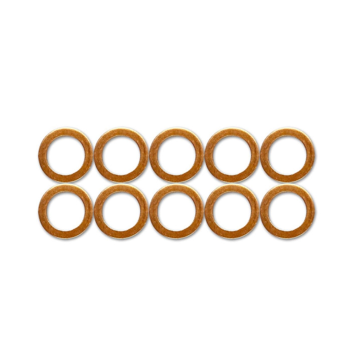 Pack of 10 Copper Sealing Washers Ideal for Sump Bolts, Calipers etc