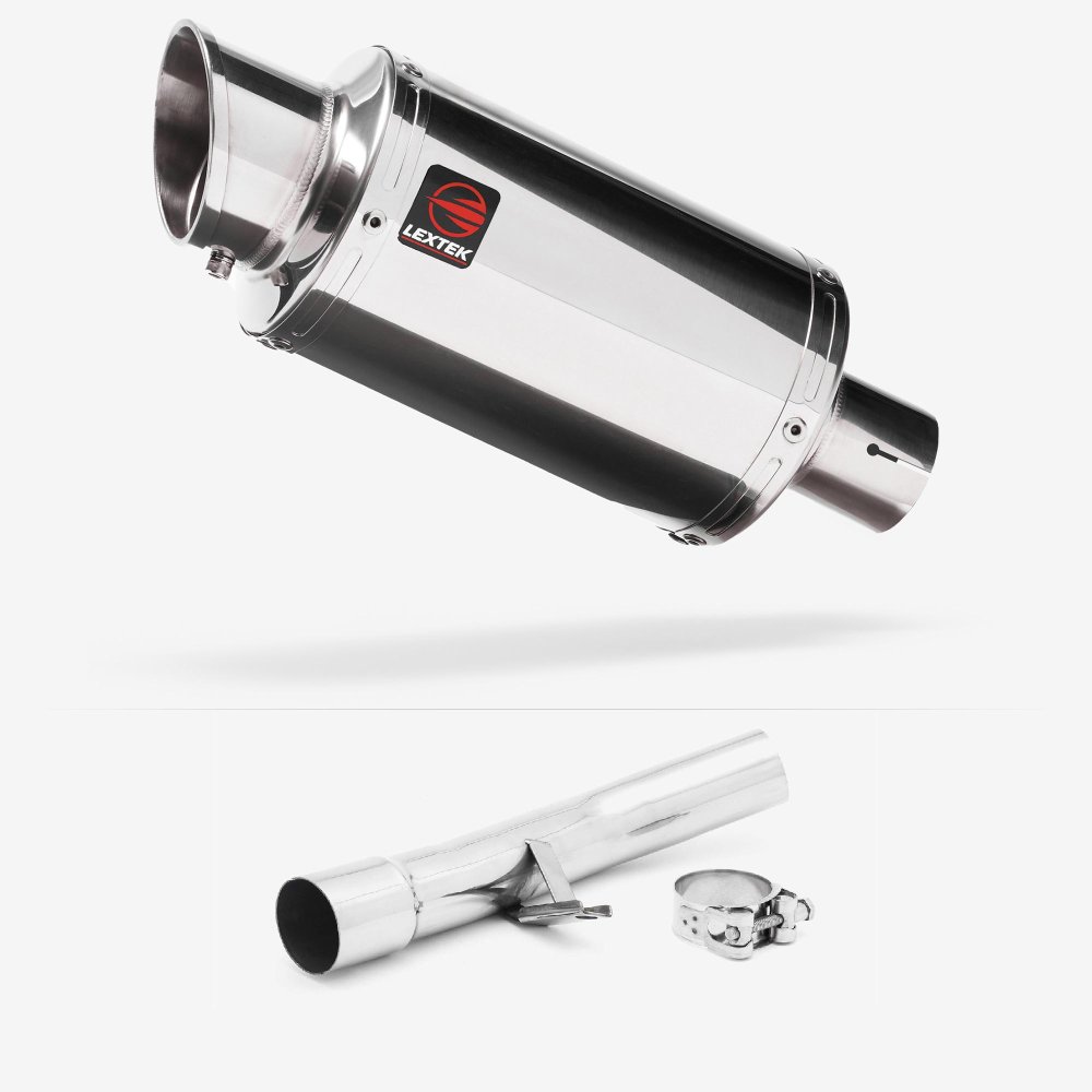 Lextek YP4 Stainless Steel Exhaust Can 51mm (2") Slip On Can & Link Pipe To Fit GSF650 07-16 GSF1250 07-16 Bandit 
