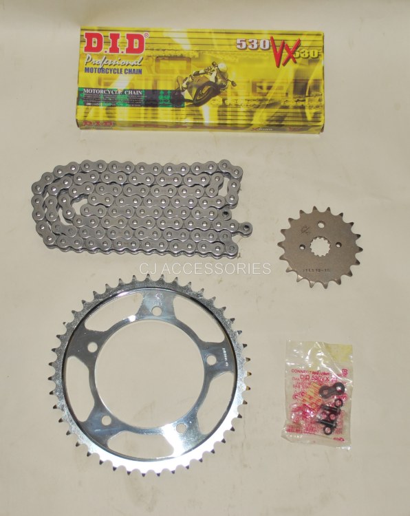 DID Grey X-Ring Chain And JT Sprockets For Suzuki GSF1250 Bandit 07-09