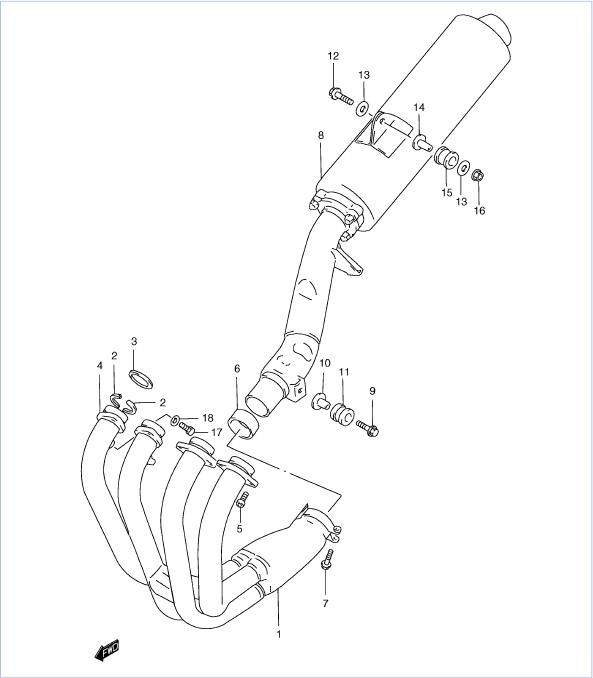 Suzuki Bandit GSF600 GSF1200 Mk I Exhaust Header Collets