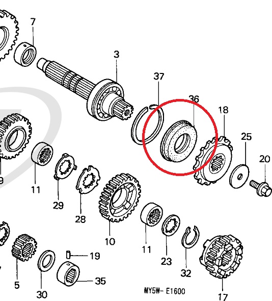 Honda CB500 94-03 Gearbox Output Shaft Seal Genuine Honda Part 91207-KT8-003