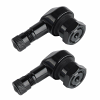 Pair 90 Degree Angled Tubeless Tyre Valves Black