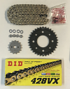 DID Gold VX X-Ring Heavy Duty 428 Chain And JT Sprocket Kit With Nuts Honda MSX125 Grom 2013-2020