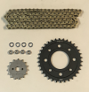 Gold Heavy Duty 428 Chain And JT Sprocket Upgrade Kit With Nuts Honda MSX125 Grom 13-20