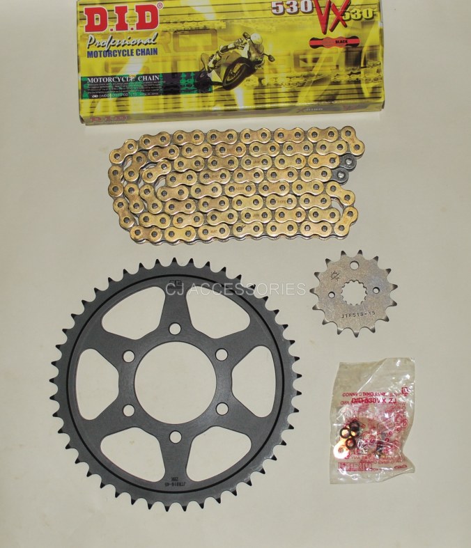 DID Gold X-Ring Chain & JT Black Sprocket Kit For Suzuki GSF1200 Bandit 96-05