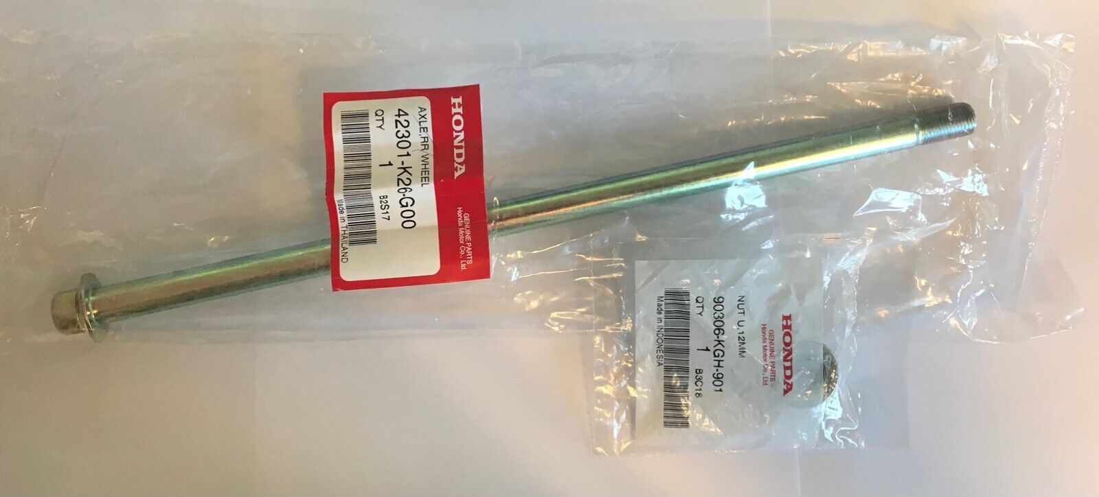GENUINE HONDA MSX125 Grom 2021-2025 Rear Wheel Axle Spindle Bolt & Nut