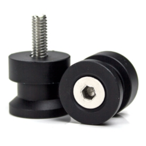 6mm Black Anodised Paddock Stand Bobbin Spools Fits Yamaha Fazer YZF R1 R6