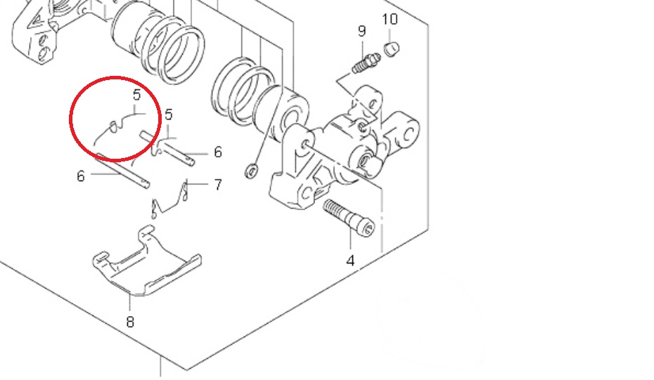 Rear Brake Pad Caliper Spring for GSF400 GSF600 GSF1200 