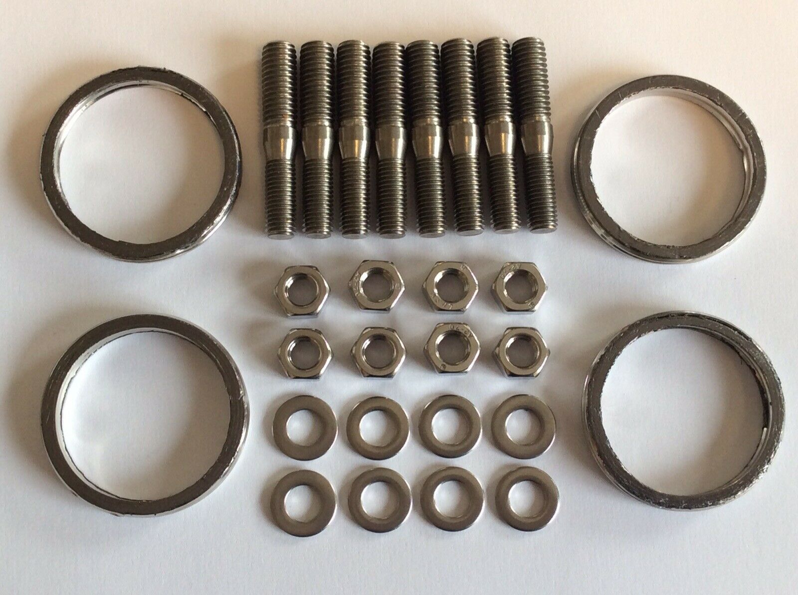 Honda CB600F CB900F Hornet Exhaust Header Gaskets with Stainless Studs Washers Nuts Set  