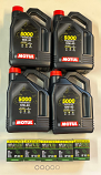16L Motul 5000 10w/40 Semi Synthetic Engine Oil With 5 x HF303RC HiFlo Oil Filters & 5 x Sump Bolt Washers For CB500 94-03