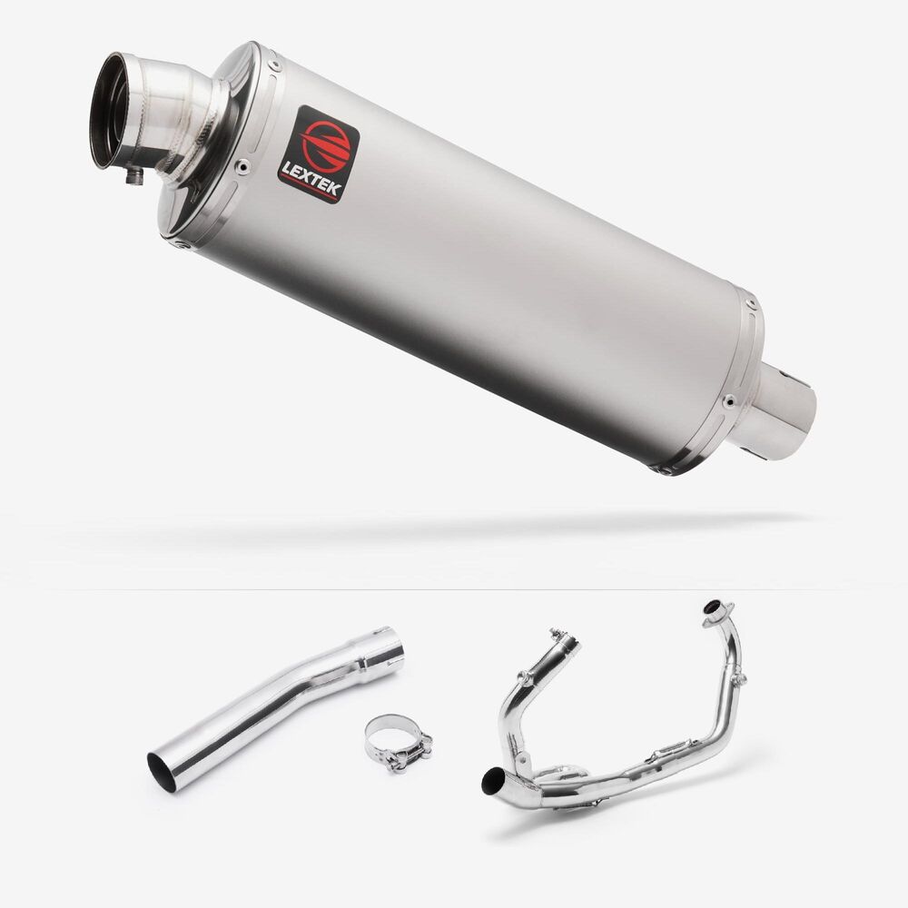 Lextek Stainless Steel Exhaust System With Road Legal End Can Suzuki SV650 2003-2015 
