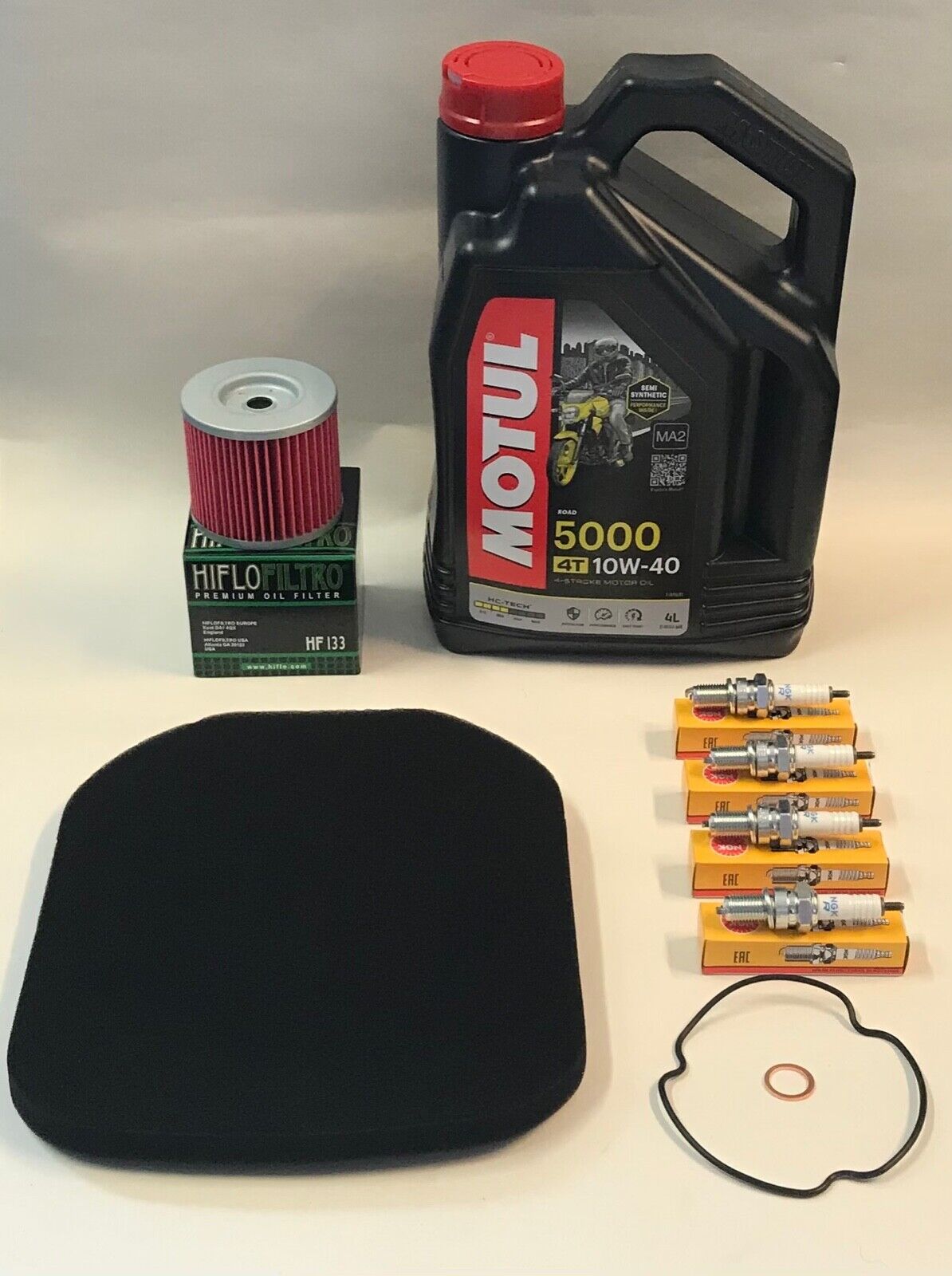 Service Kit for GSF400 Bandit 91-95 GK75 Oil Spark Plugs Air & Oil Filter