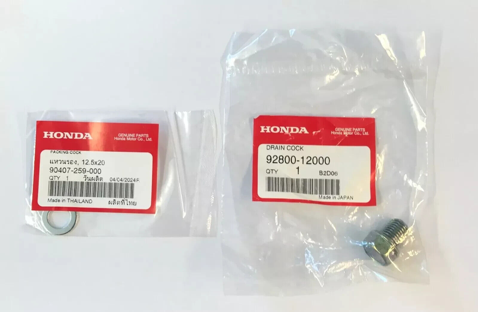 GENUINE Honda MSX125 Grom Sump Oil Drain Bolt Plug & Washer